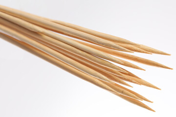 skewers dry brown bamboo stick