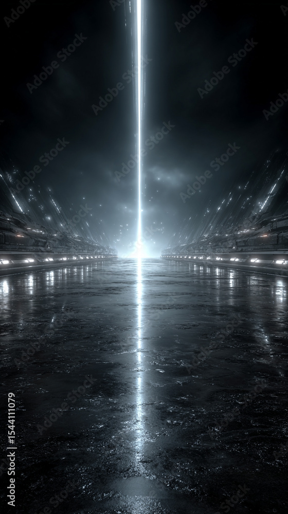 Poster futuristic high-tech background with sleek lines and glowing elements, symbolizing innovation, digit