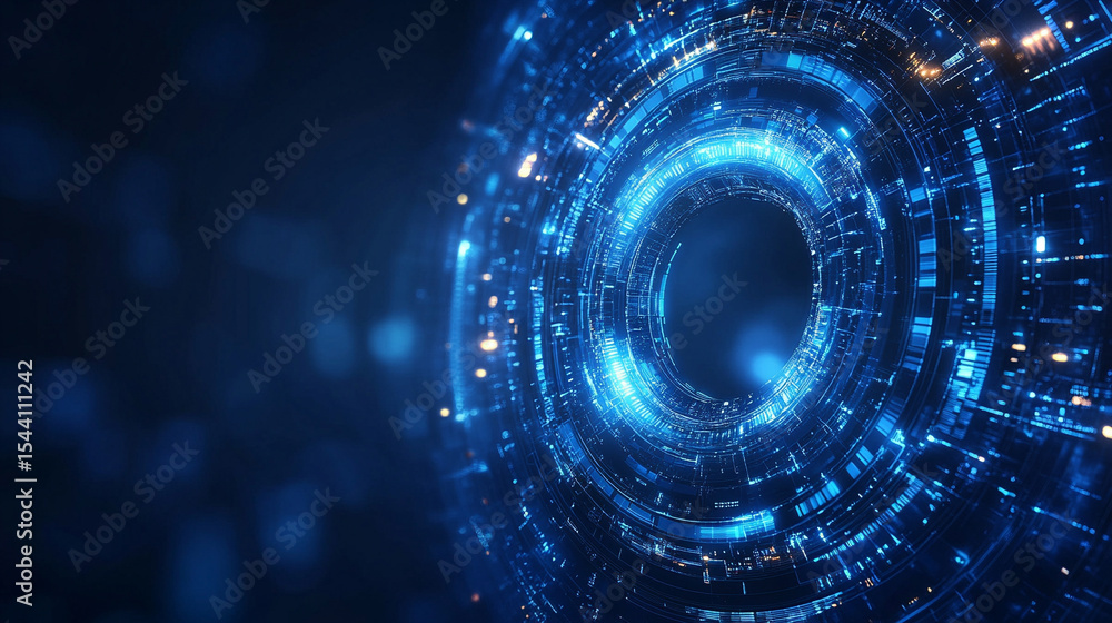 Poster futuristic high-tech background with sleek lines and glowing elements, symbolizing innovation, digit