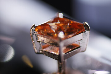 Macro texture of gemstone button 