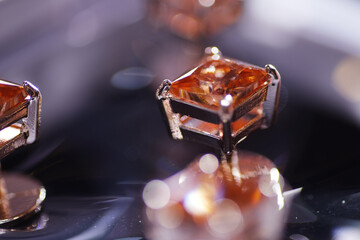 Macro texture of gemstone button 
