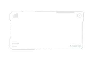 White Digital Screen Analysis Transparent Frame 