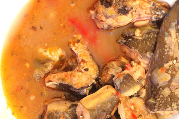 Eel stew, a typical Portuguese dish