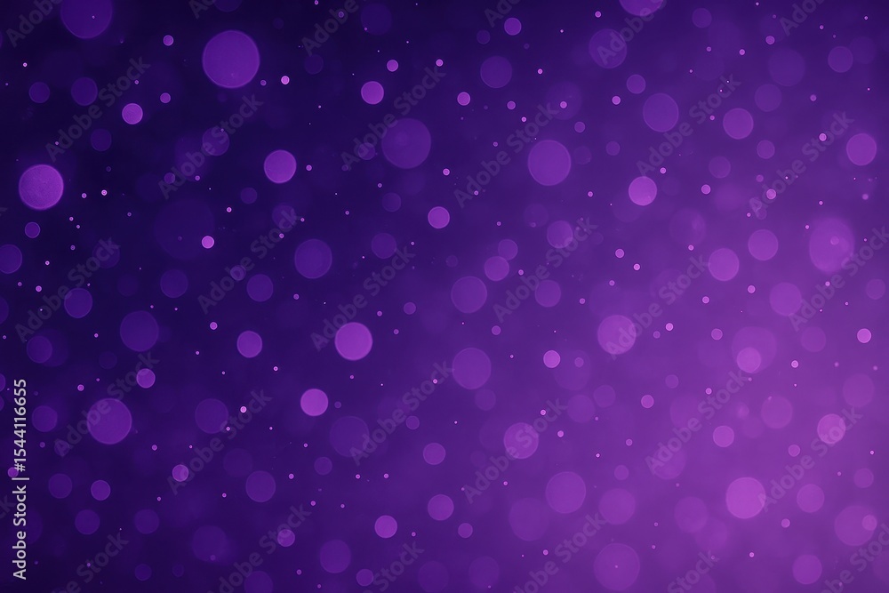 Poster vibrant purple bokeh particles floating in dreamy atmospheric space with soft gradient lighting