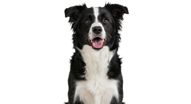 Happy Dog Smiling Portrait on Transparent Background