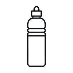 Minimal line art vector of a water bottle on a white background. Perfect for hydration apps, fitness branding, eco-friendly packaging, health products, and minimalist design projects.