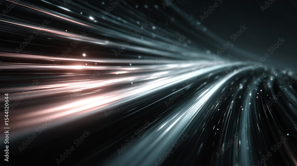 Poster abstract silver technology background with horizontal lines and blocks. digital network design symbo