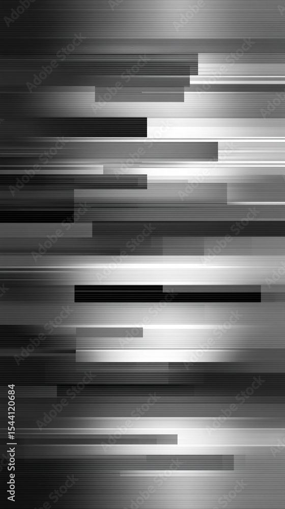 Poster abstract silver technology background with horizontal lines and blocks. digital network design symbo