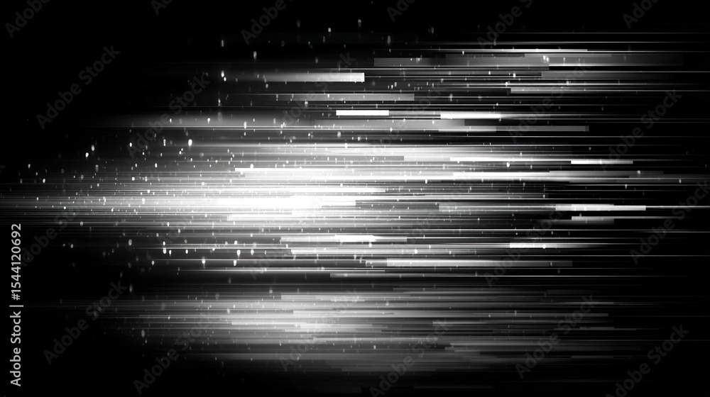 Poster abstract silver technology background with horizontal lines and blocks. digital network design symbo