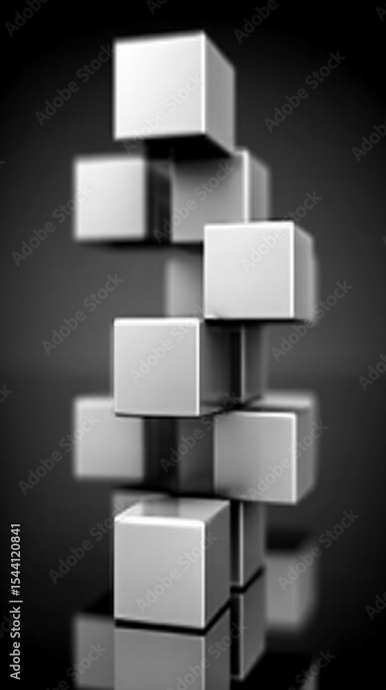 Poster abstract silver technology background with horizontal lines and blocks. digital network design symbo