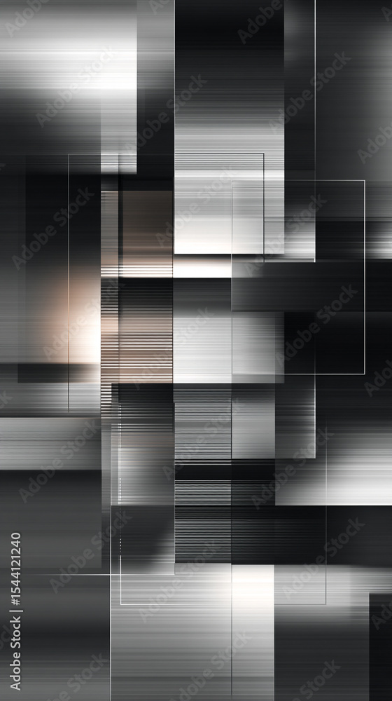 Poster abstract silver technology background with horizontal lines and blocks. digital network design symbo