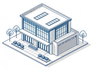 Fototapeta premium 3d model house. Isometric view 