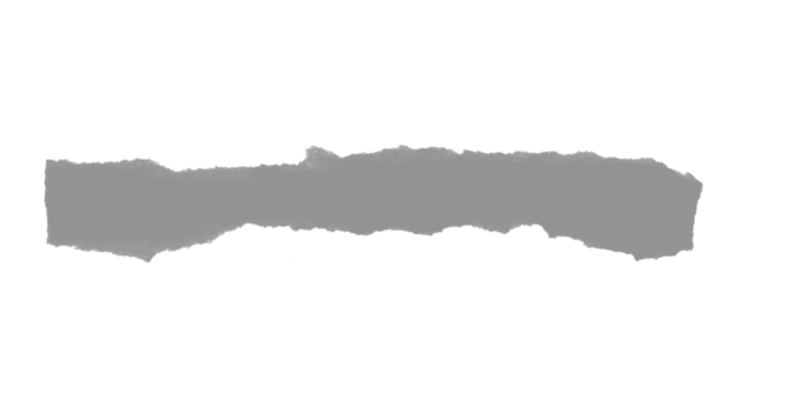 A solitary grey torn paper scrap adrift in the dark void representing fragility and loss with on transparent background