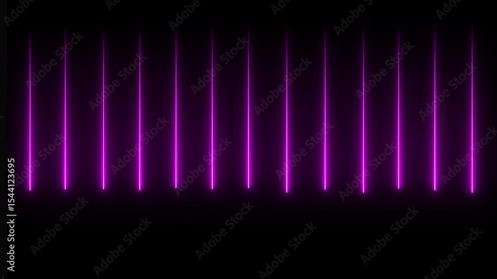 Aufkleber abstract glowing neon lights blinking lines moving animation .seamless loop animation of glowing neo