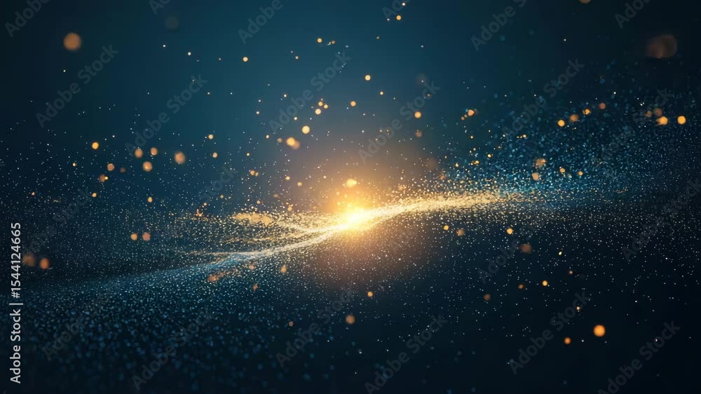 Aufkleber abstract light effect with particles and a shimmering background.