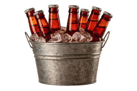 Cubeta de cerveza con fondo transparente para dise&ntilde;os de discoteca