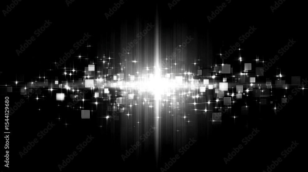 Poster abstract white technology background with horizontal lines and blocks. digital network concept repre