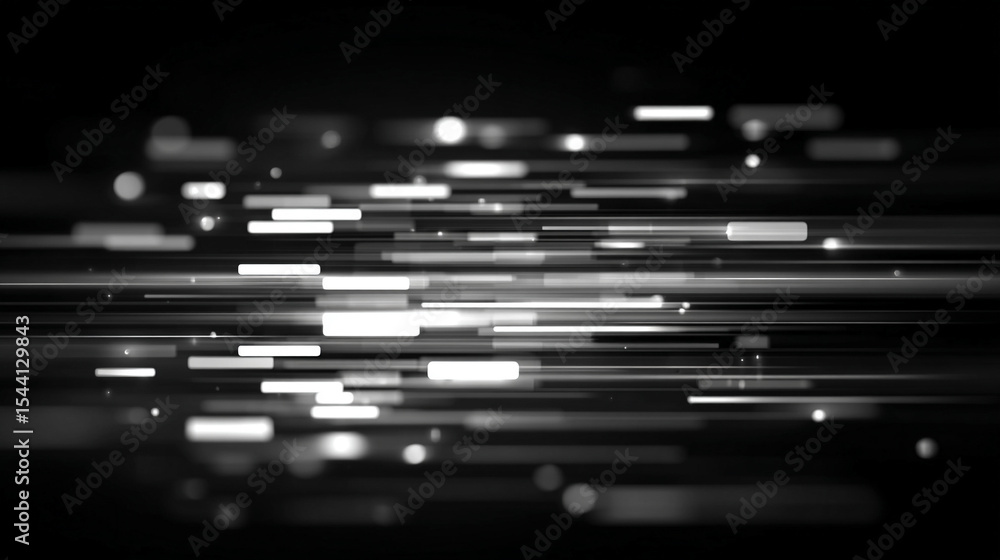 Poster abstract white technology background with horizontal lines and blocks. digital network concept repre