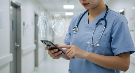 Digital Healthcare: Nurse Using Augmented Reality App