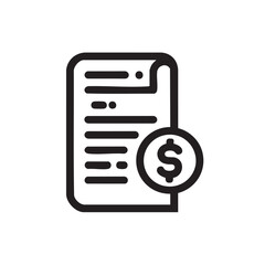 Fototapeta premium Invoice template with dollar symbol for financial transactions