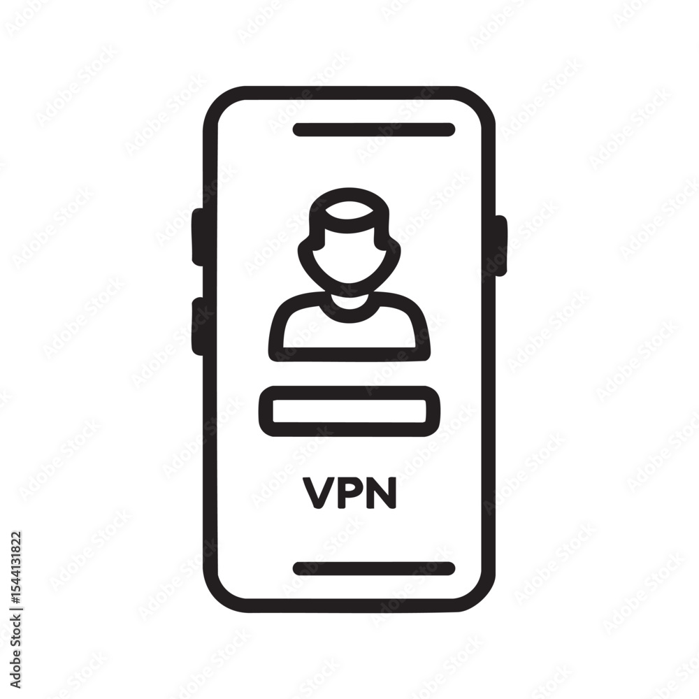 Aufkleber secure online access with vpn technology on mobile device