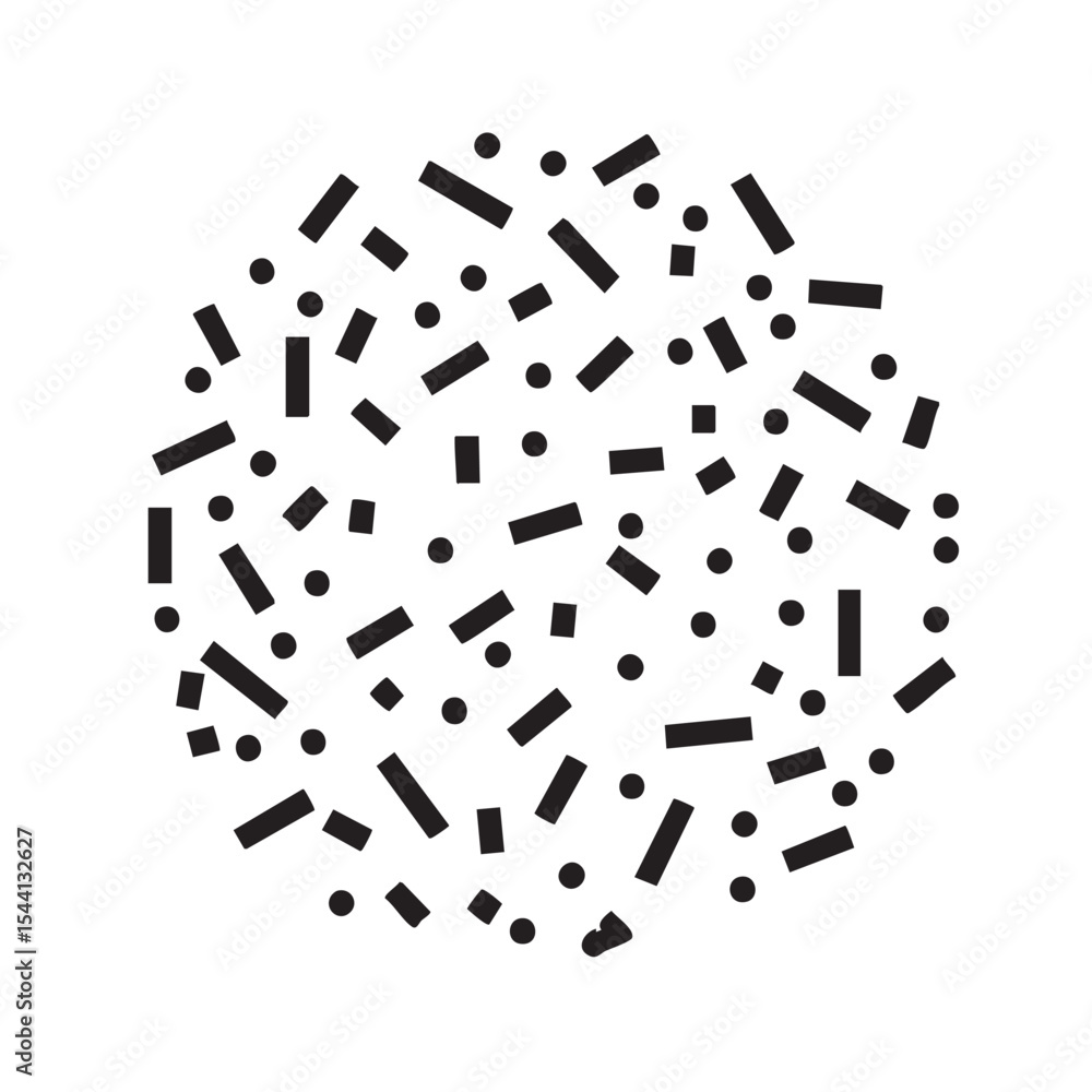 Poster abstract pattern design featuring random shapes and lines