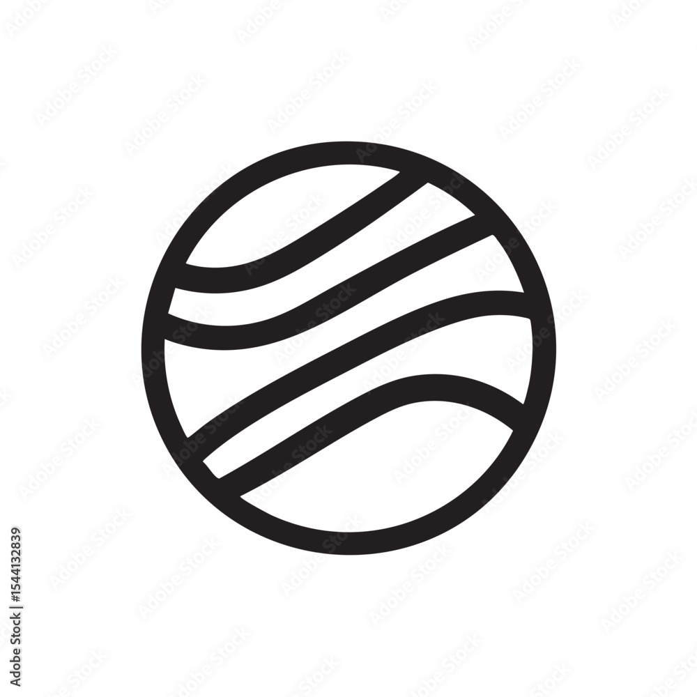 Poster abstract design with circular pattern and flowing lines