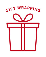 Gift box ICON_GIFT WRAPPING red line