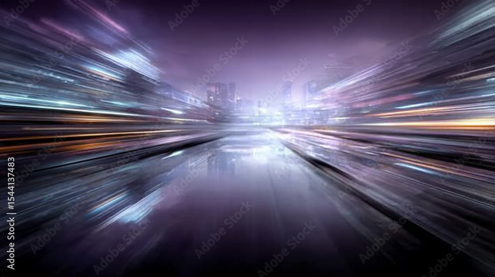 Poster purple technology background with horizontal lines and blocks. abstract digital backdrop representin