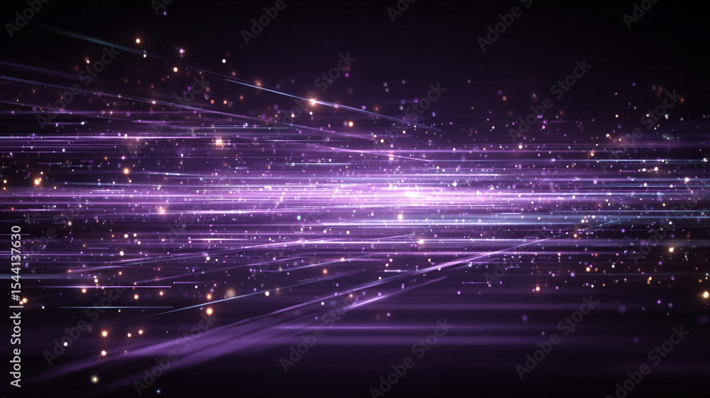 Poster purple technology background with horizontal lines and blocks. abstract digital backdrop representin