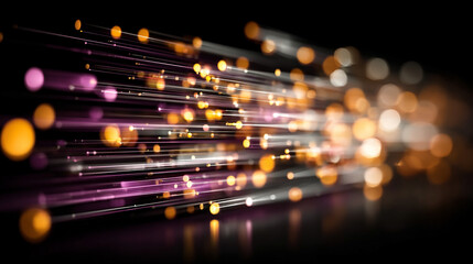 Purple technology background with horizontal lines and blocks. Abstract digital backdrop representing data transfer and network systems. Sleek design for business presentations and tech concepts.

