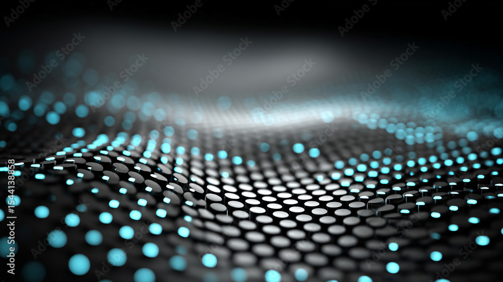 Poster high-tech futuristic sci-fi textured background with glowing neon elements, intricate circuit patter