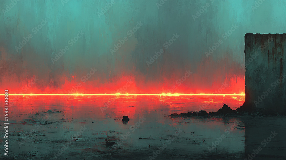 Poster high-tech futuristic sci-fi textured background with glowing neon elements, intricate circuit patter