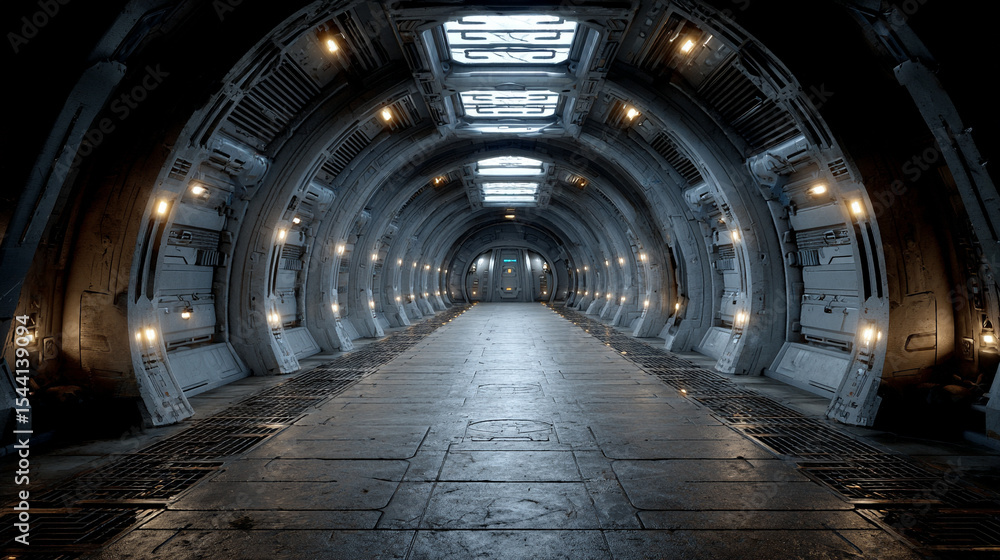 Poster high-tech futuristic sci-fi textured background with glowing neon elements, intricate circuit patter