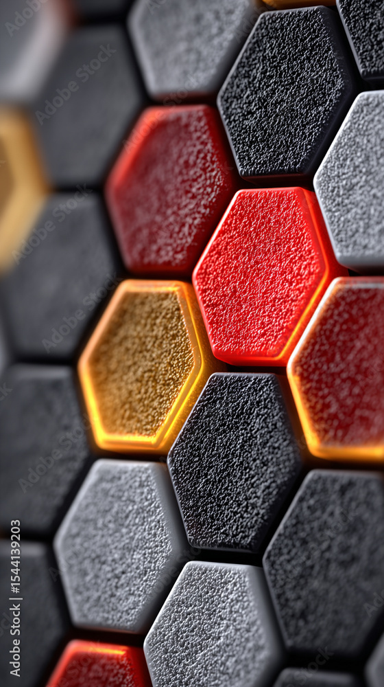 Poster high-tech futuristic sci-fi textured background with glowing neon elements, intricate circuit patter