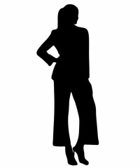 Stylish Woman Silhouette for Fashion Concept and Design