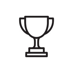 Trophy symbol for achievements and awards celebration design