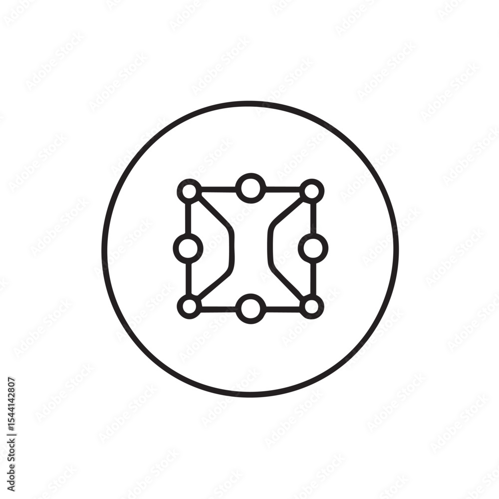 Poster modern design concept featuring connected lines and nodes