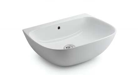 White ceramic wall mounted sink