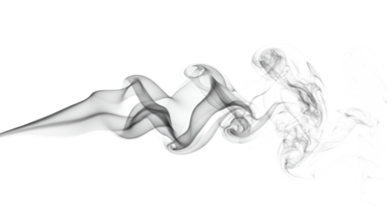 Abstract Gray Smoke Swirls Design 1.