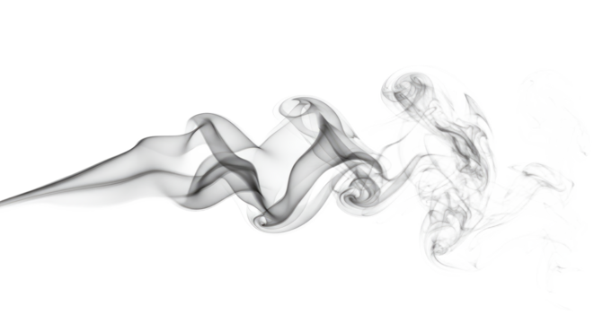 Abstract Gray Smoke Swirls Design 1.