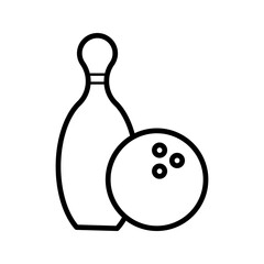 Bowling icon on white background