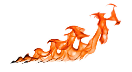 Abstract Orange Flame Pattern Isolated 1.