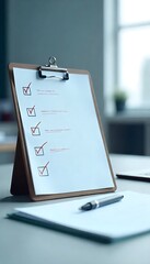 Generative AI image featuring a clipboard with completed tasks checklist