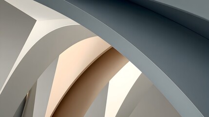 Fototapeta premium Minimalist and Modern 3D Civil Engineering-Themed Background with Structural Forms, Concrete Textures, Metallic Accents, and Geometric Architecture Elements.