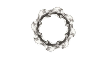 Abstract Smoke Ring on White Background 1.