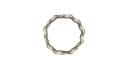 Abstract Smoke Ring on White Background.