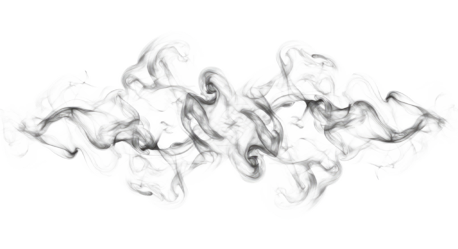 Abstract Smoke Swirls on White 7.