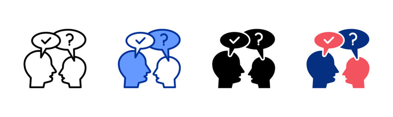 Effective Communication icon sheet multiple style collection