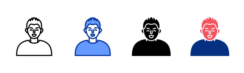 Teenager icon sheet multiple style collection